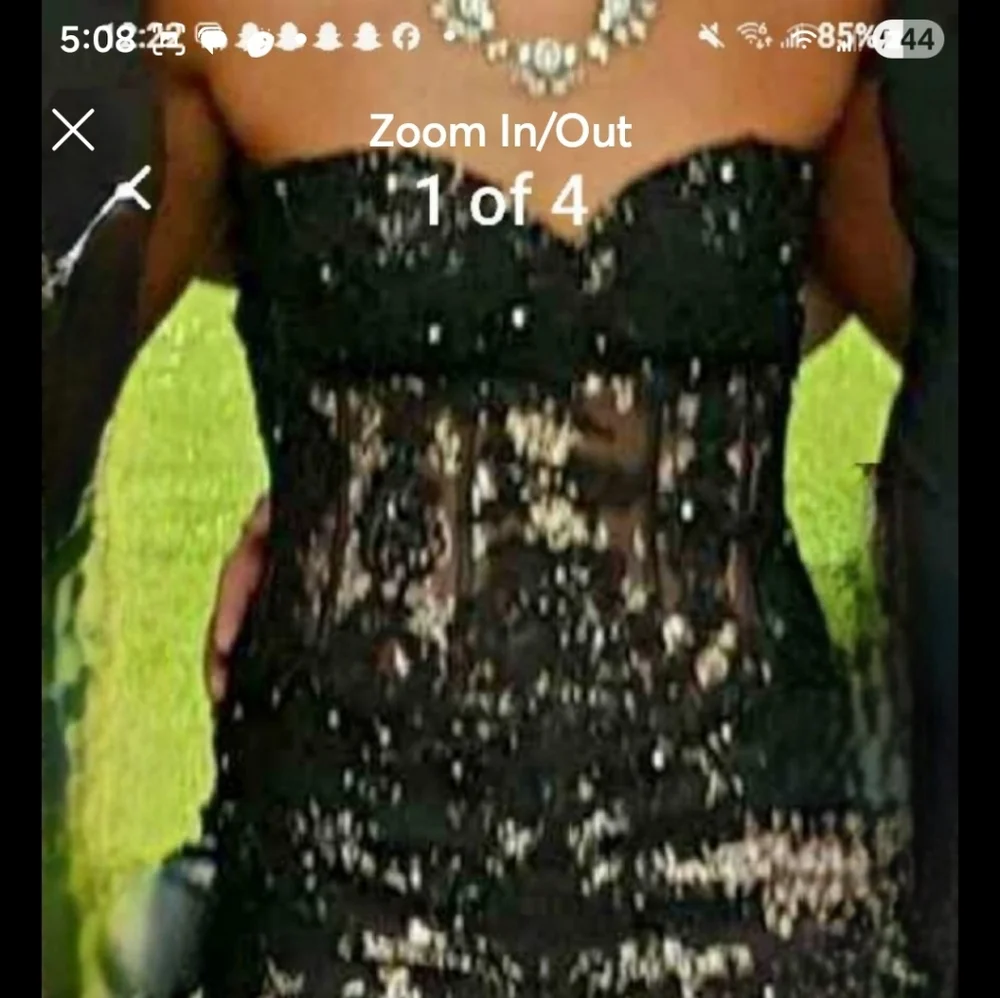 Jovani Black and Gold Embellished Gown - Picture 5 of 6